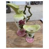 Vintage Hull Pottery Woodland Ewer, Vintage Hull