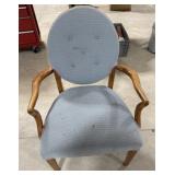Queen Anne Style Upholstered Arm Chair w/