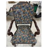 Floral Upholstered Arm Chair