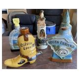 3 Jim Beam State Decanters, Ezra Brooks Decanter,