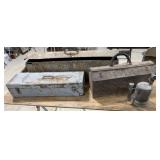 Vintage Blowtorch, 3 Metal Toolboxes