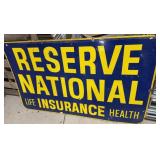 Reserve National Insurance Metal Double Sided Sign