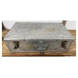 Vintage Silver Aluminum Suitcase