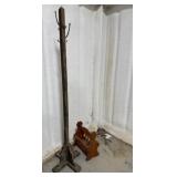 Wood Coat Rack, Wood Magazine Rack