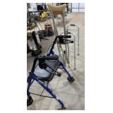 2 Walkers, Crutches