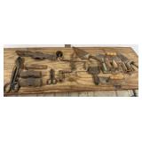 2 Sledge Hammer Heads, 2 Tin Snips, 2 Hand Drills,