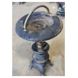 Repurposed Pot Belly Stove Ashtray Stand