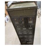 Vintage Metal Post Office Box Unit including 18
