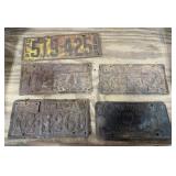 Rare 1974 Oklahoma License Plate, 1928, (2) 1940,