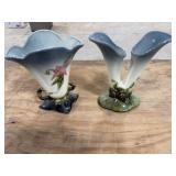 Vintage Hull Pottery Woodland Double Bud Vase,