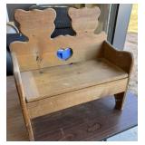 Wooden Children's/Decorative Bench w/ Bears