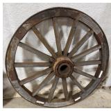 Wood Wagon Wheel w/ Steel Surround