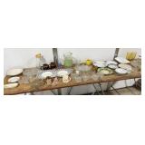 Snack Trays, Plates, Pitcher, Bowls, Glasses,