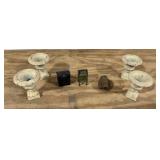 2 Cast Iron Mini Mailboxes, Cast Iron Grenade,