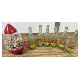 Vintage Rocket Gumball Machine, 6 Bottles