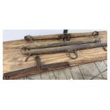 2 Wooden Singletrees, 2 Metal Singletrees