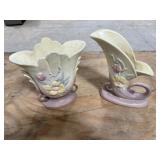 Vintage Hull Pottery Magnolia Cornucopia Vase,