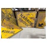 4 Metal Single Sided Road Signs