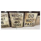 4 Metal Single Sided Road Signs
