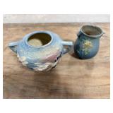 Vintage Roseville Pottery Magnolia Blue Small