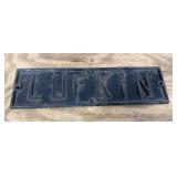 Cast Iron Lufkin Single Sided Sign