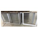 3 Sets of Single Panel Top & Bottom Windows