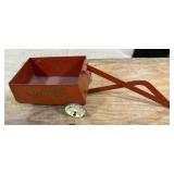Vintage Red Wagon Metal 'Dumpy' Pull Toy