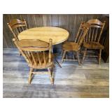 Round Dining Table w/ 4 Wooden Chairs