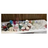 Glasses, Mugs, Vase, Soup Mugs, Misc. Plates