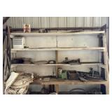 Large Wooden Shelf & Contents