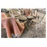 9+/- Misc. Chairs, 2 Rolling Seats