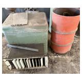 Vintage Industrial Cooler, Metal Barrel