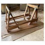 Shop Made Sawhorse Workstation, 5+/- Pegboard