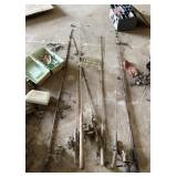 5 Fishing Rods w/ Reels, 3 Fishing Rods,