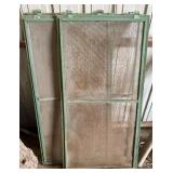 4 Vintage Wooden Storm Screens