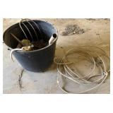 Ranching Rope, Feed Bucket, Rake Head, Shovel