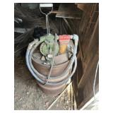 Hand pump on empty barrel