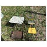 Step stool, tv tray, serving tray