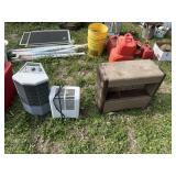 2 gas heaters, 1 electric