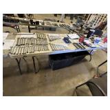 White folding tables (2) 8