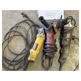 Side angle grinders:  Dewalt, Bauer, Porter Cable
