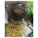 extension cords (2), water hose