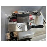 outdoor cooking utensils (some Blackstone),