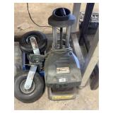 16 x 30 heavy tarp, 2 lg. casters, 4 sm. casters,