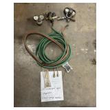 Oxy/acetylene hoses (25'), 3 regulators,