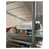 metal shelf 2' 1/2' x 2'  with contents