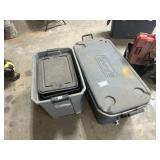 Coleman ice chest 3' x 18' x 18', & storage tubs