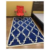 rug 90' x 60', folding chair