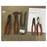 Wire cutters (3), fancing pliers (2)