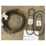 BX 37 belts (7), 25-9400 belts (3)